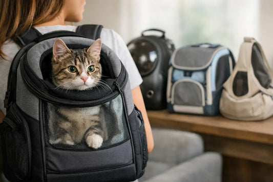 Cómo elegir un morral transportador para gatos