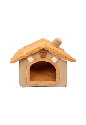 Casa Cama para Gatos y Perros Pequeños Tipo Casita Suave y Acolchada