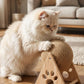 Rascador para Gatos con Bola de Sisal y Base de Madera