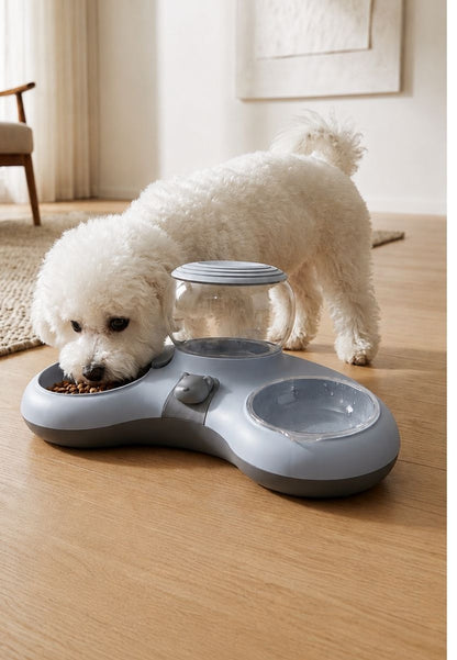 Comedero y Bebedero Automático para Mascotas con Dispensador de Agua