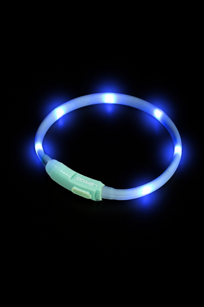 Collar LED Recargable USB para Perros Pequeños Glow Pup Luna F35 MARCA LAROO
