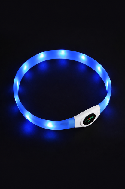 Collar grande LED Recargable para Perros Grandes con Luz Nocturna USB MARCA LAROO
