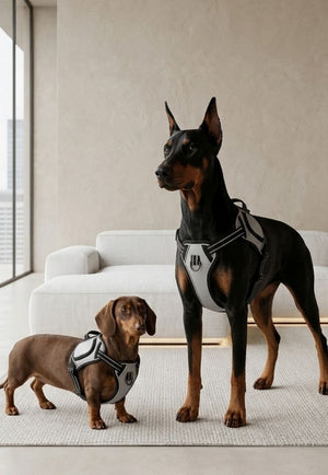 Pechera Reflectivo Ajustable para Perro con Broches de Seguridad y Acolchado Cómodo