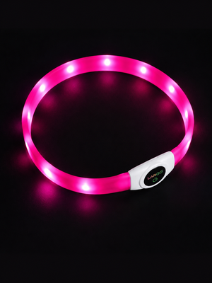 Collar grande LED Recargable para Perros Grandes con Luz Nocturna USB MARCA LAROO