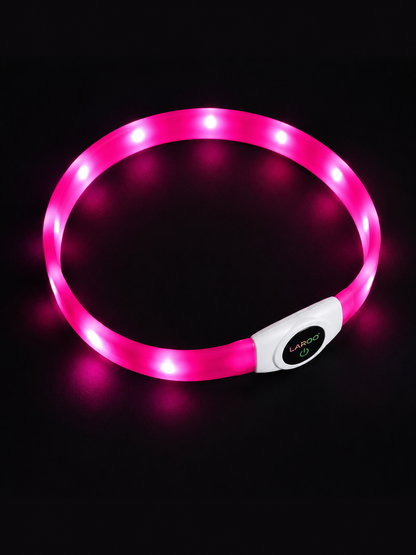Collar grande LED Recargable para Perros Grandes con Luz Nocturna USB MARCA LAROO