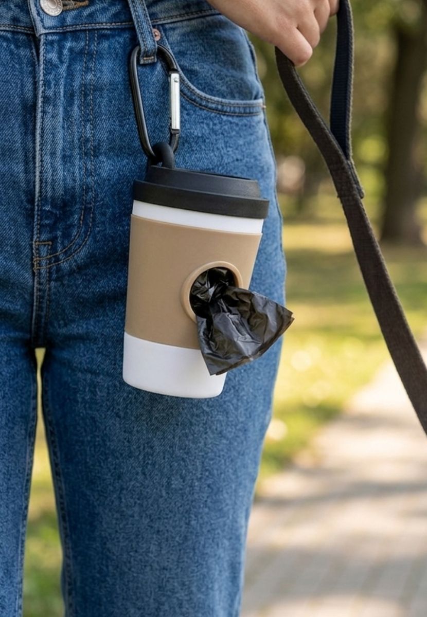 Porta Bolsas para Perros en Forma de Vaso Café