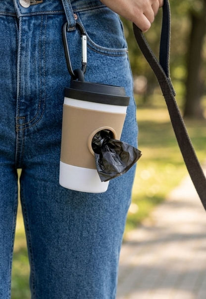 Porta Bolsas para Perros en Forma de Vaso Café