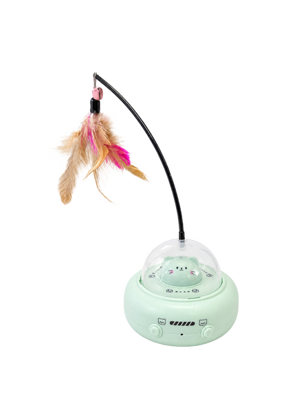 Juguete Interactivo para Gatos con Pluma y Luz