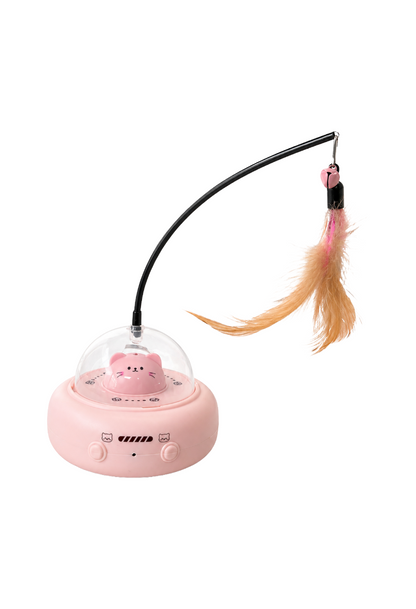 Juguete Interactivo para Gatos con Pluma y Luz