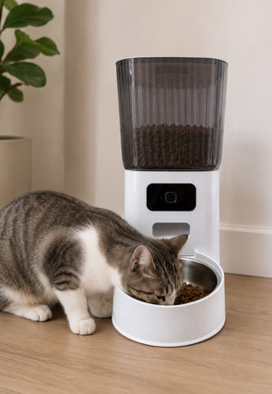 Dispensador automático de comida para mascotas