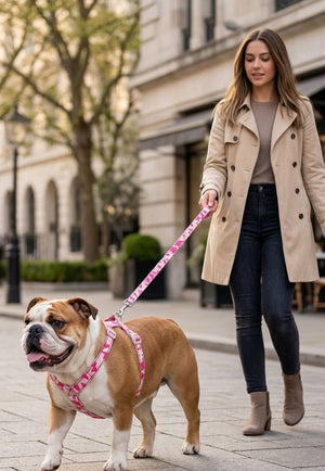 Duo Arnés Ajustable con Correa para Perro y Gato Estampado Camuflado