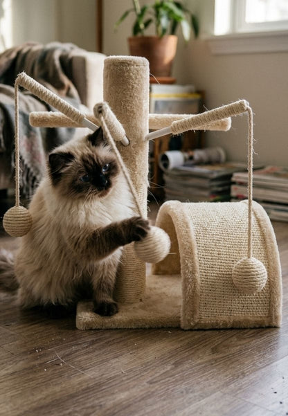 Rascador para Gatos con Cueva y Plataforma