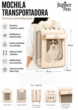 Guacal morral Transportadora para Gato y Perro Pequeño Portátil