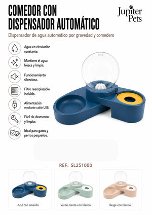 Dispensador Automático de Comida y Agua para mascotas