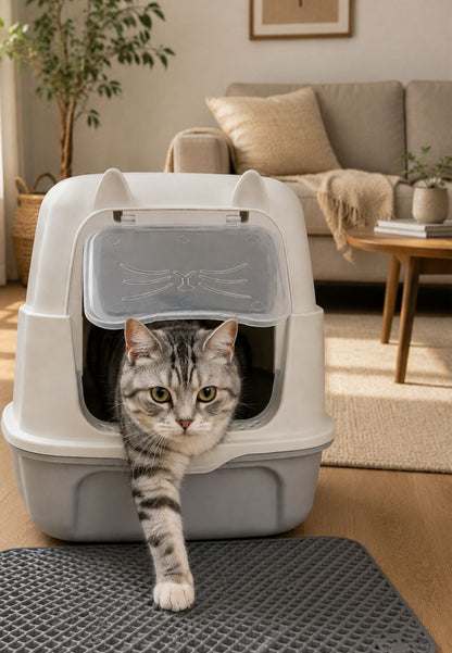 Arenero Cerrado para Gato con Puerta y Pala Incluida
