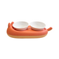 Comedero Elevado plato cerámica  Doble para Gato con Diseño de Gatito