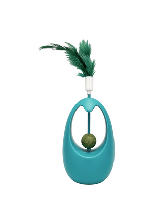 Juguete Interactivo para Gato con Pluma y Bola de Catnip