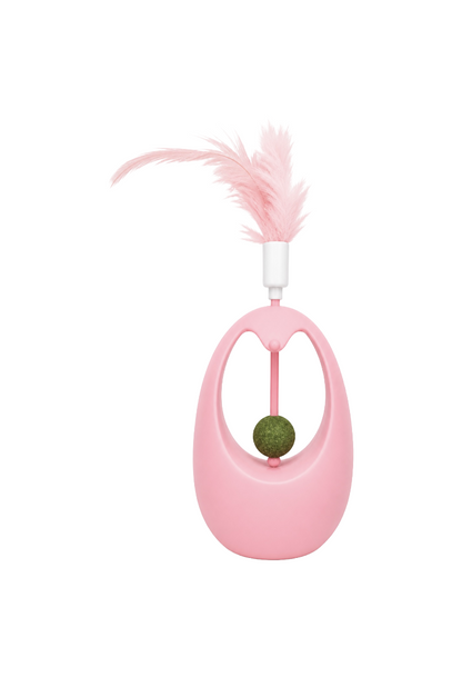 Juguete Interactivo para Gato con Pluma y Bola de Catnip